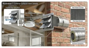 A step-by-step visual guide showing how easily the front cover of a quiet bathroom extractor fan is removed for routine cleaning and maintenance.