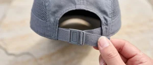 Rear view of an adjustable cooling cap showing the secure fit mechanism.