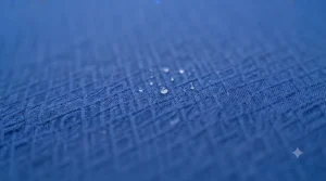 Close-up view of the moisture-wicking fabric on a sports cooling shirt.