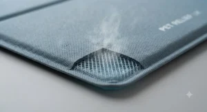 Detail view of the breathable mesh fabric promoting continuous air flow on a canine cooling mat.