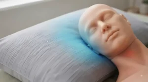 A cooling pillowcase designed to dissipate body heat quickly, ideal for hot sleepers and warm British weather.